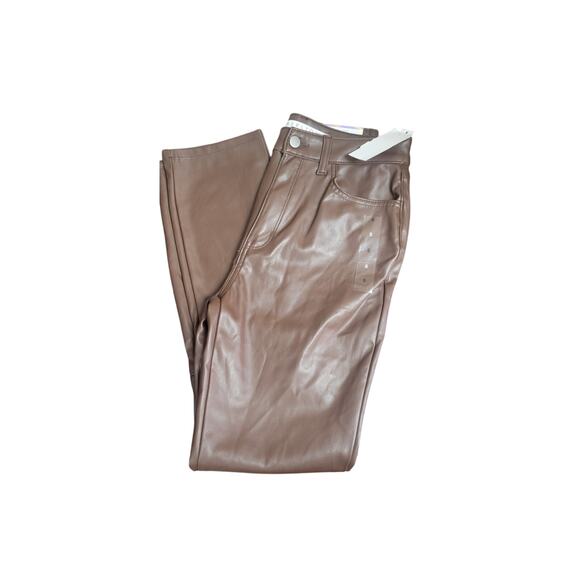 Tinseltown Juniors' Faux-Leather Straight-Leg Pants, Size 5 - Picture 2 of 2